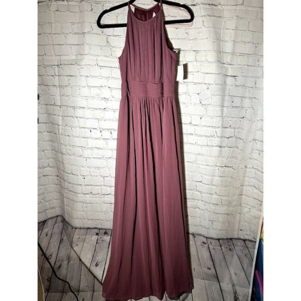 DAVIDS BRIDAL LADIES MAUVE COLORED FORMAL MAXI DRESS (6) NEW WITH TAGS - READ BE